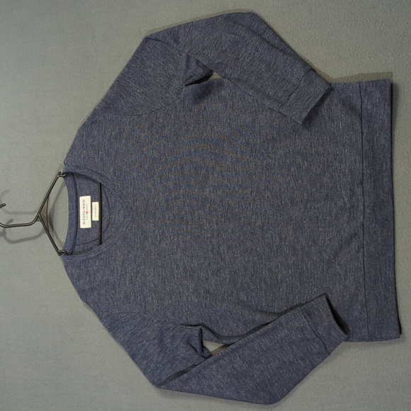 Mizzen+Main Sweater Men's XXL Trim Fit Blue Pullover Long Sleeve Made In America - Picture 2 of 9